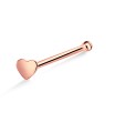 Heart Silver Bone Nose Stud NSKD-140s